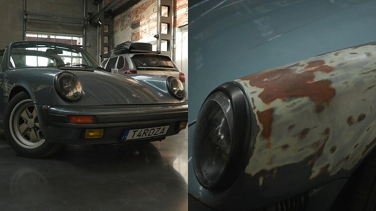 Automobilis, kuriame gyveno šuo ir žmogus: „Porsche“ iš JAV su nedažomu sparnu istorija