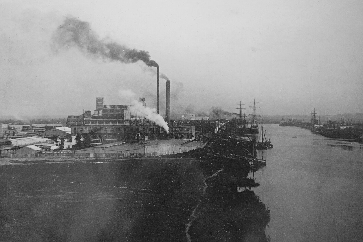 Berisso slaughterhouse and harbour, 1948