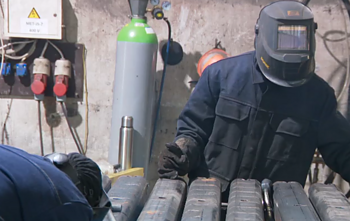 Gelmesta, a company building anti-tank obstacles in Lithuania.