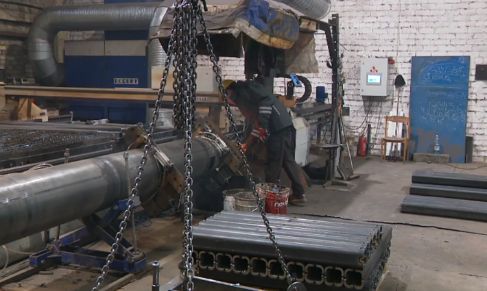 Gelmesta, a company building anti-tank obstacles in Lithuania.