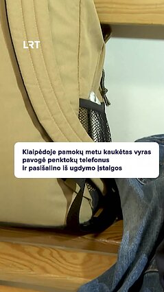 Kaukėtas vyras pavogė mokinių telefonus