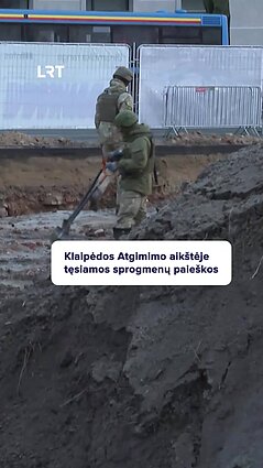 Uostamiesčio Atgimimo aikštėje rastas sprogmuo