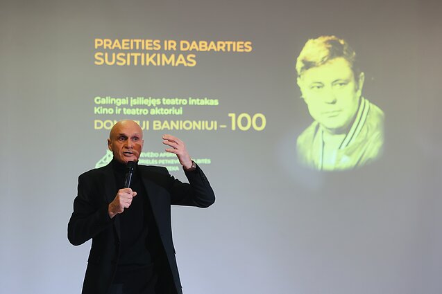 „Galingai įsiliejęs teatro intakas. Kino ir teatro aktoriui Donatui Banioniui – 100“ „Galingai įsiliejęs teatro intakas. Kino ir teatro aktoriui Donatui Banioniui – 100“