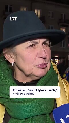 Žmonės protestuoja prieš Žemaitaitį valdančiojoje daugumoje