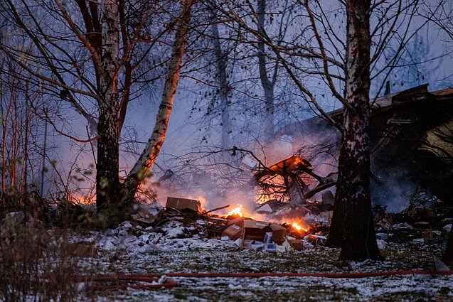 Samolot towarowy rozbił się w pobliżu lotniska w Wilnie
