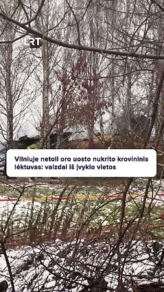 Lėktuvo katastrofa Vilniuje: vaizdai iš įvykio vietos