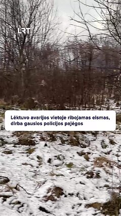 Vaizdai iš lėktuvo nelaimės vietos Vilniuje