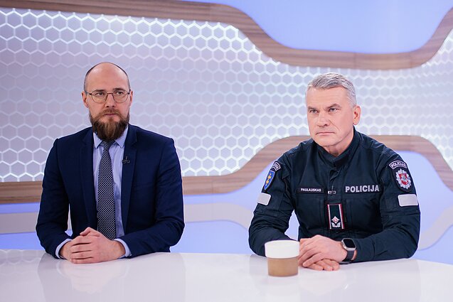 Generalinis komisaras Arūnas Paulauskas ir Laurynas Naujokaitis