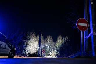 Vieta, kur sudužo lėktuvas, naktį