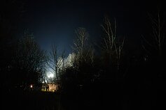 Vieta, kur sudužo lėktuvas, naktį