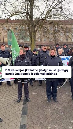 Įkalinimo įstaigų profsąjungos protestas