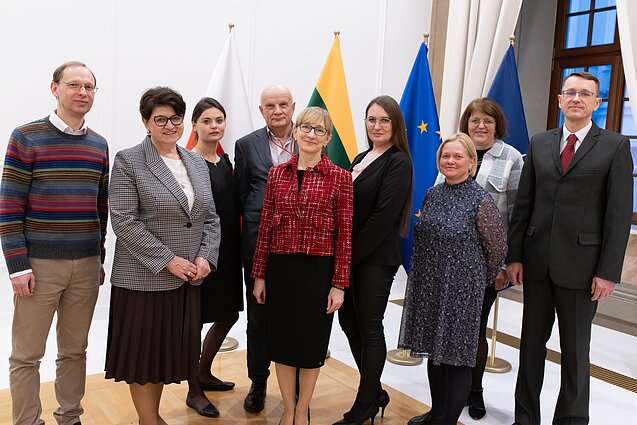 Dorota Mamaj i pracownicy Instytutu Polskiego w Wilnie