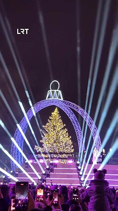 Sostinėje įžiebta pagrindinė šalies eglė