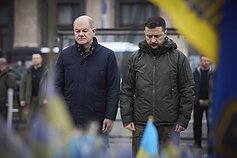 Olafas Scholzas ir Volodymyras Zelenskis