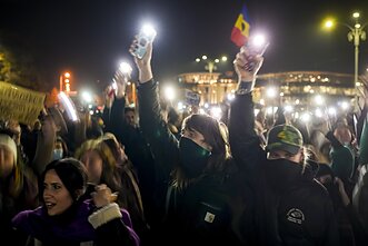 Protestas Rumunijoje prieš Caliną Georgescu