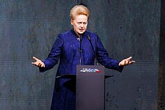 Dalia Grybauskaitė dalyvauja „Independence“ nuosavybės teisių perdavimo Lietuvai ceremonijoje