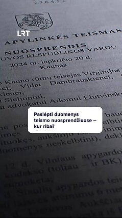 Paslėpti duomenys teismo nuosprendžiuose