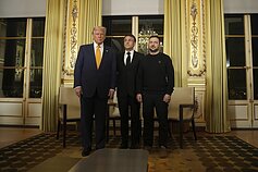 Donaldas Trumpas, Emmanuelis Macronas ir Volodymyras Zelenskis