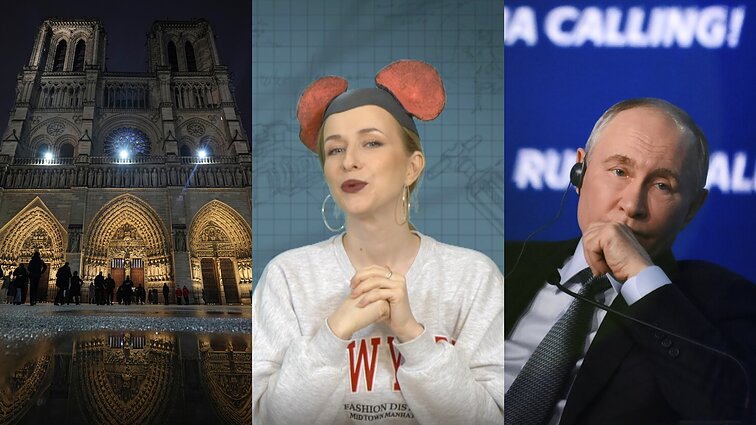Peliukai apie Paryžiaus katedros atidarymą: buvo atlaikytos liūdnos mišios Putinui?