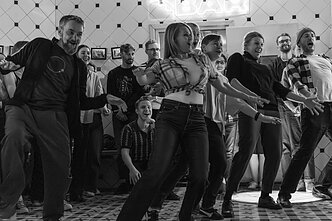 Repeticijos „Lindyhopera“ akimirka Repeticijos „Lindyhopera“ akimirka