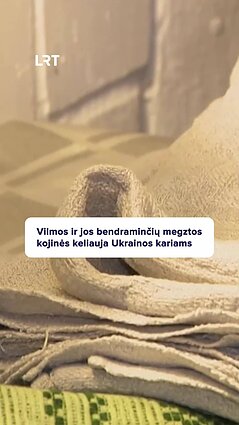 Vilma iš nenaudojamų medžiagų kuria drabužius kariams