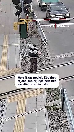 Neeilinis vyro poelgis: kameros užfiksavo, kaip išgelbėjo moters gyvybę