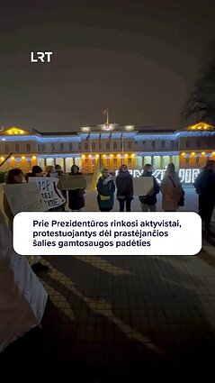Prie prezidentūros – gamtosaugos aktyvistų protestas