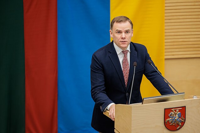 Seime – naujos Vyriausybės programos priėmimas; Mindaugas Lingė Seime – naujos Vyriausybės programos priėmimas; Mindaugas Lingė