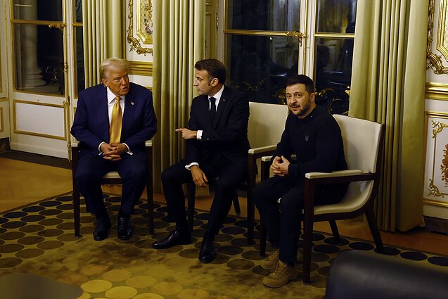 Donaldas Trumpas, Emmanuelis Macronas, Volodymyras Zelenskis