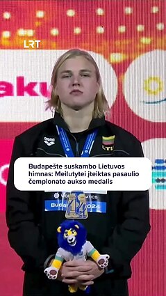 Jaudinanti akimirka – Meilutytei įteiktas aukso medalis