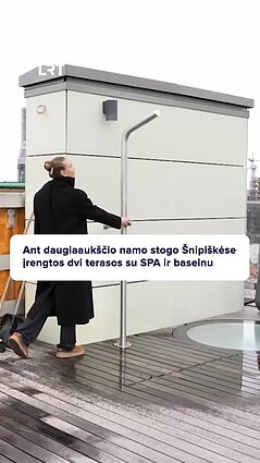 13 aukšte esančio buto vizitinė kortelė – miesto panorama