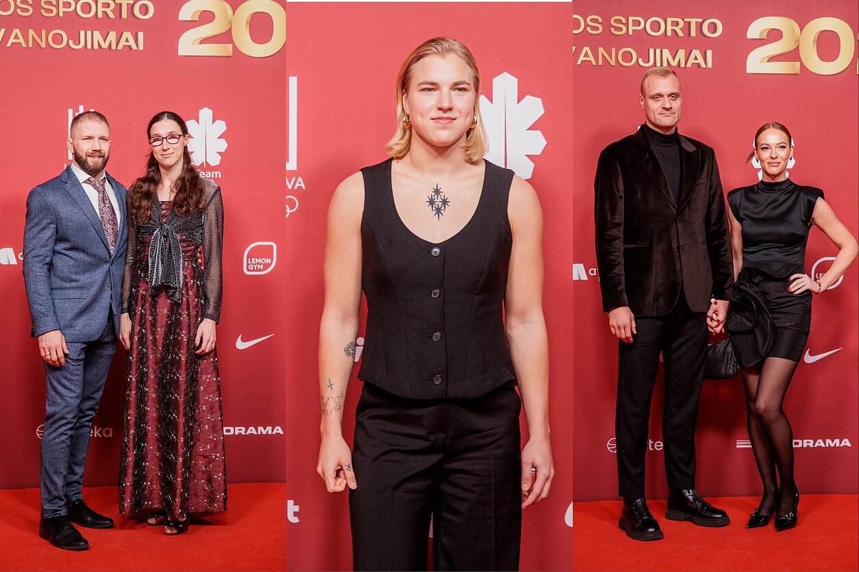 Ant Lietuvos sporto apdovanojimų raudonojo kilimo – ryškiausios sporto žvaigždės