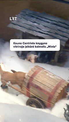 Kauno centrinio knygyno vitrinoje – mažas kaimelis
