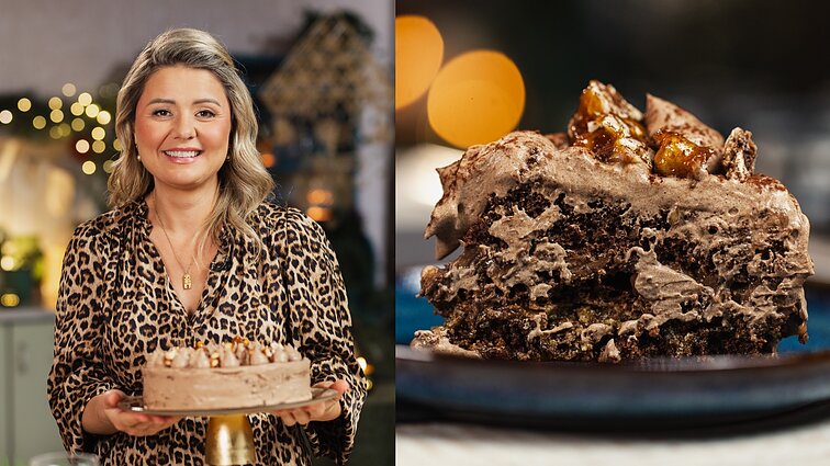 Gaminti užtruks, bet rezultatai – nenuviliantys: naujametinis tortas su griliažiniu kremu