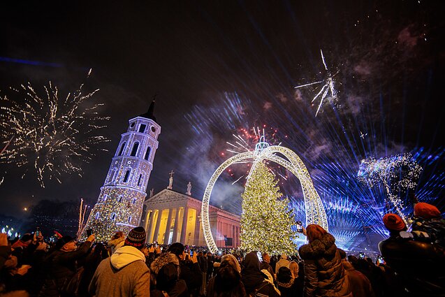 Vilnius pasitiko naujuosius 2025-uosius metus