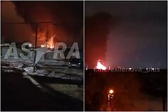 Gaisras naftos saugykloje Rusijos Saratovo srityje Gaisras naftos saugykloje Rusijos Saratovo srityje