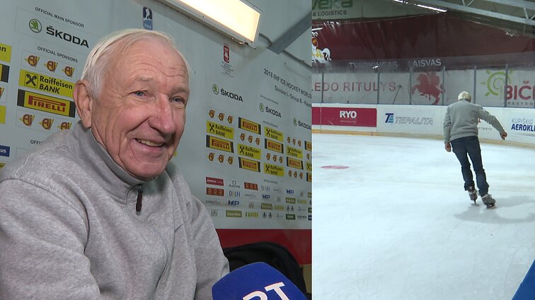 Panevėžio ledo arenoje besilankantis 78-erių Arvydas: ne tik laisvalaikis, bet ir mankšta