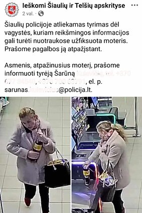 Policijos platintame įraše tą pačią dieną atpažinta A. Volkovaitė.