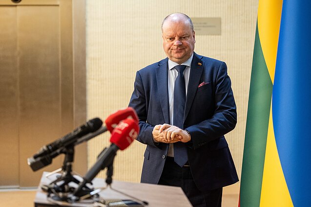 Saulius Skvernelis susitiko su ORLEN grupės prezidentu Ireneušu Fonfara