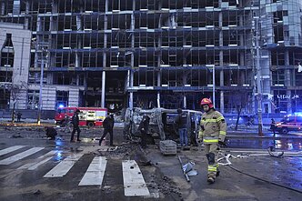 Karas Ukrainoje – šeštadienį apšaudytas Kyjivas