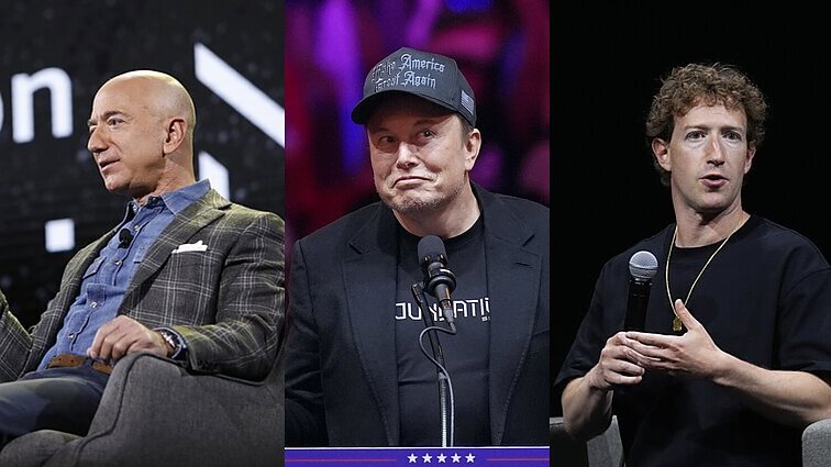 Anksčiau kritikai – dabar sekėjai: Trumpui „lenkiasi“ trys turtingiausi pasaulio žmonės