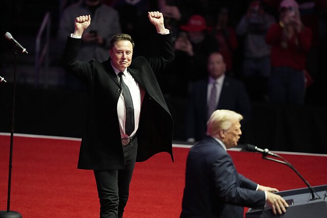 Elonas Muskas, Donaldas Trumpas; renginys inauguracijos išvakarėse
