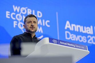 Volodymyras Zelenskis Pasaulio ekonomikos forume Davose Volodymyras Zelenskis Pasaulio ekonomikos forume Davose