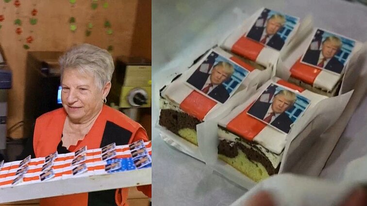 Tolimi Trumpo giminaičiai Vokietijoje inauguraciją pažymėjo su ypatingu tortu