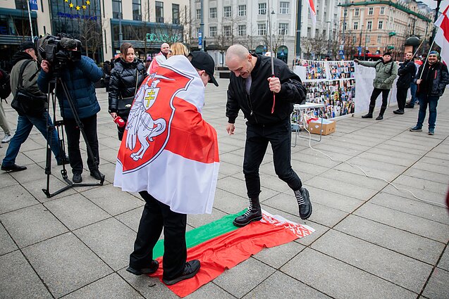 Vilniuje – prieš Lukašenkos „perrinkimą“ nukreipta baltarusių akcija Vilniuje – prieš Lukašenkos „perrinkimą“ nukreipta baltarusių akcija