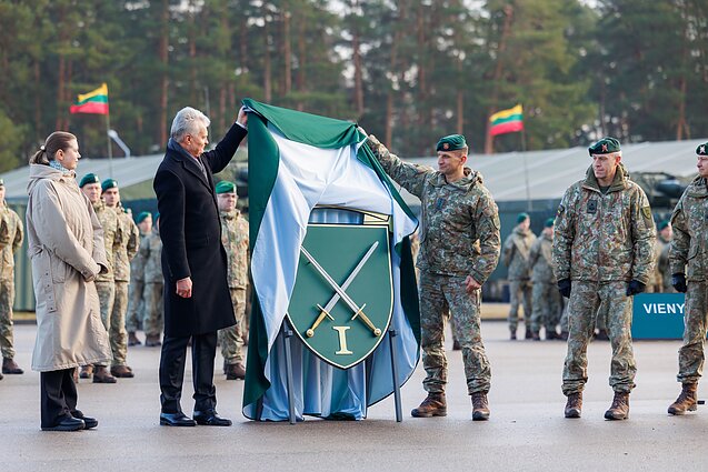 Ceremonia odtworzenia Pierwszej Dywizji Litewskich Sił Zbrojnych w Rukli