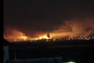 Dronų užpulta „Lukoil“ gamykla