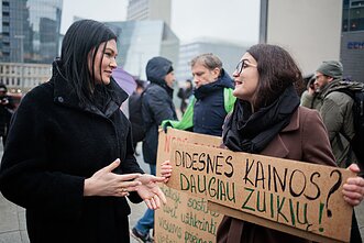 Vilniuje protestuojama prieš viešojo transporto bilietų kainų augimą