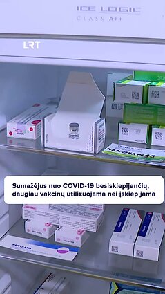 Sumažėjo nuo kovido besiskiepijančių pacientų