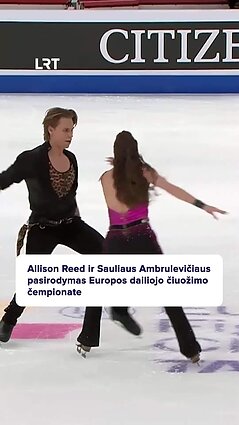 Allison Reed ir Sauliaus Ambrulevičiaus ritminis šokis Europos dailiojo čiuožimo čempionate